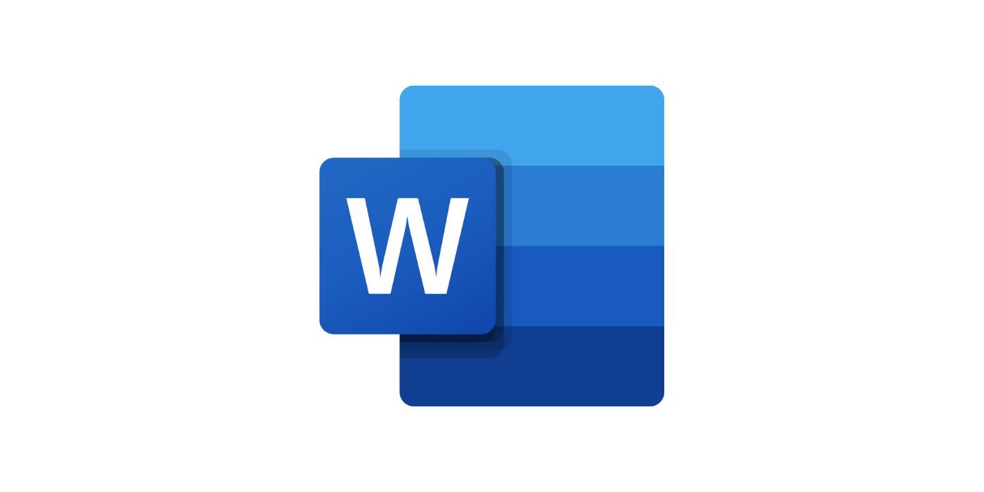 Logo Microsoft Word di atas latar belakang putih