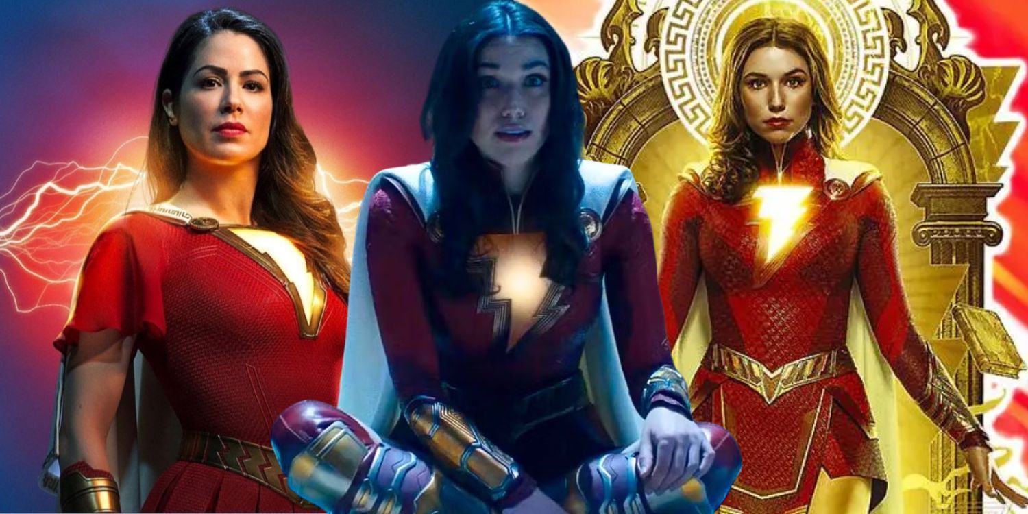 DCEU's Mary Marvel, played by Michelle Borth in Shazam! and Grace Caroline Currey in Shazam! Fury of the Gods