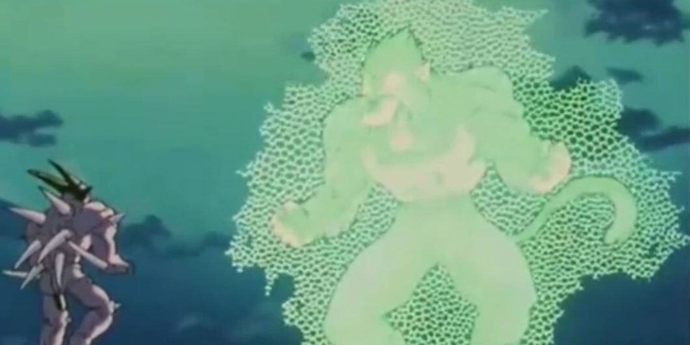 Vegeta becoming a SSJ4 in GT.
