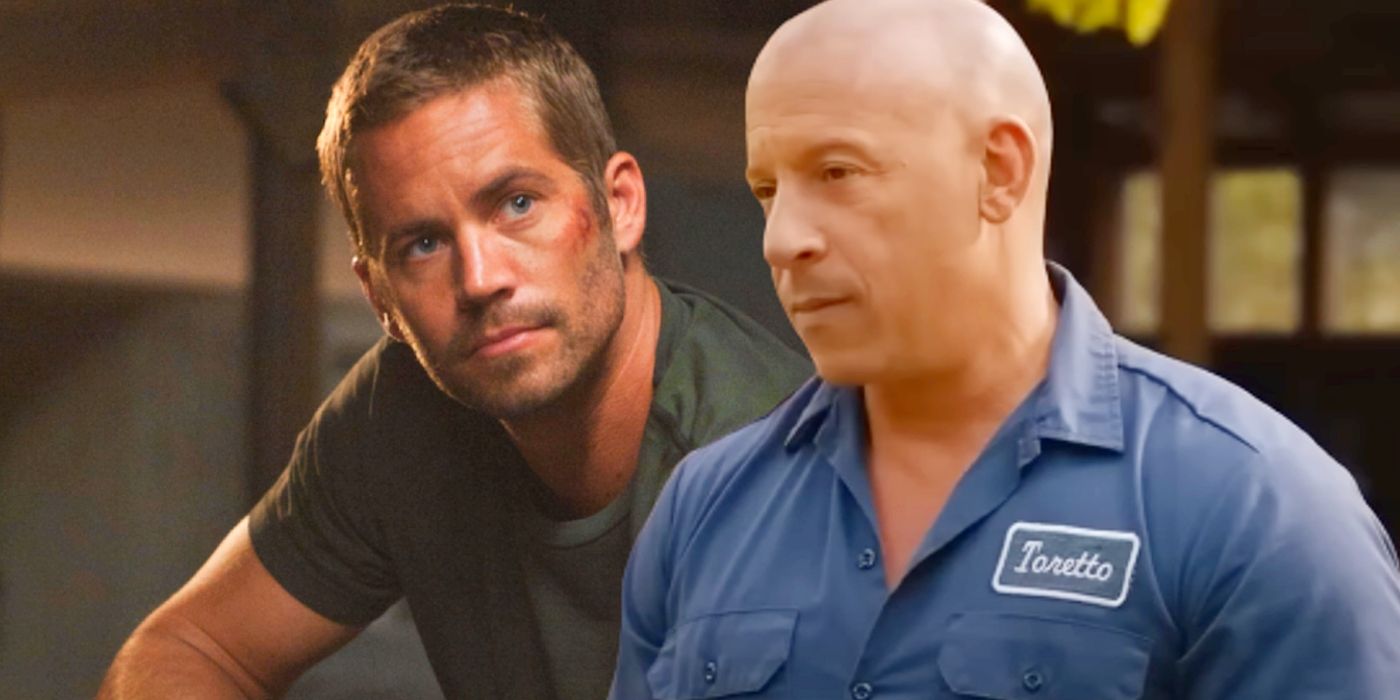 Custom image of Paul Walker as Brian in Furious 7 and Vin Diesel as Dom in Fast X.