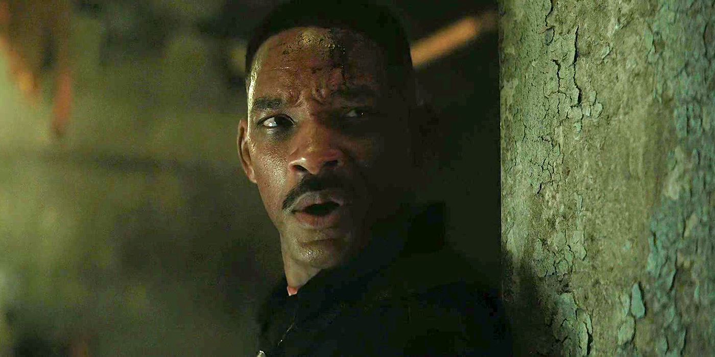 Will Smith looks annoyed in Bright