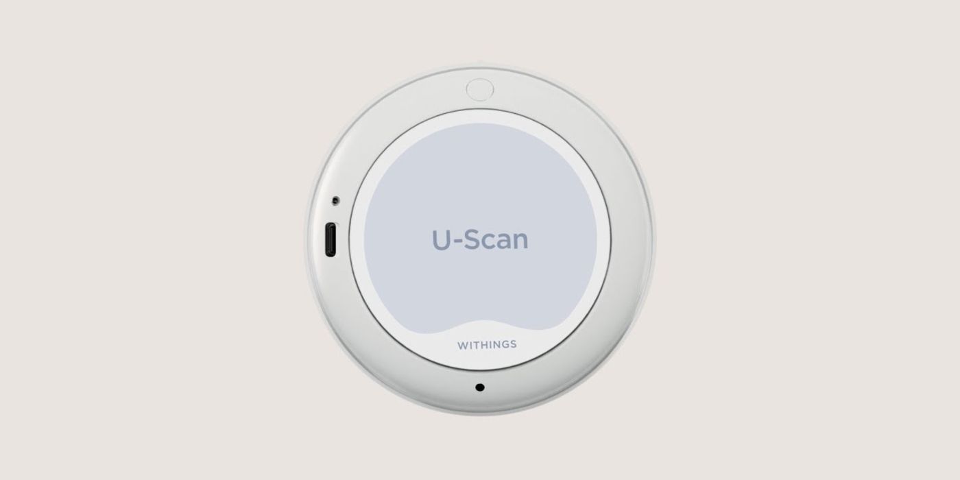 Withings U-Scan over a grey background