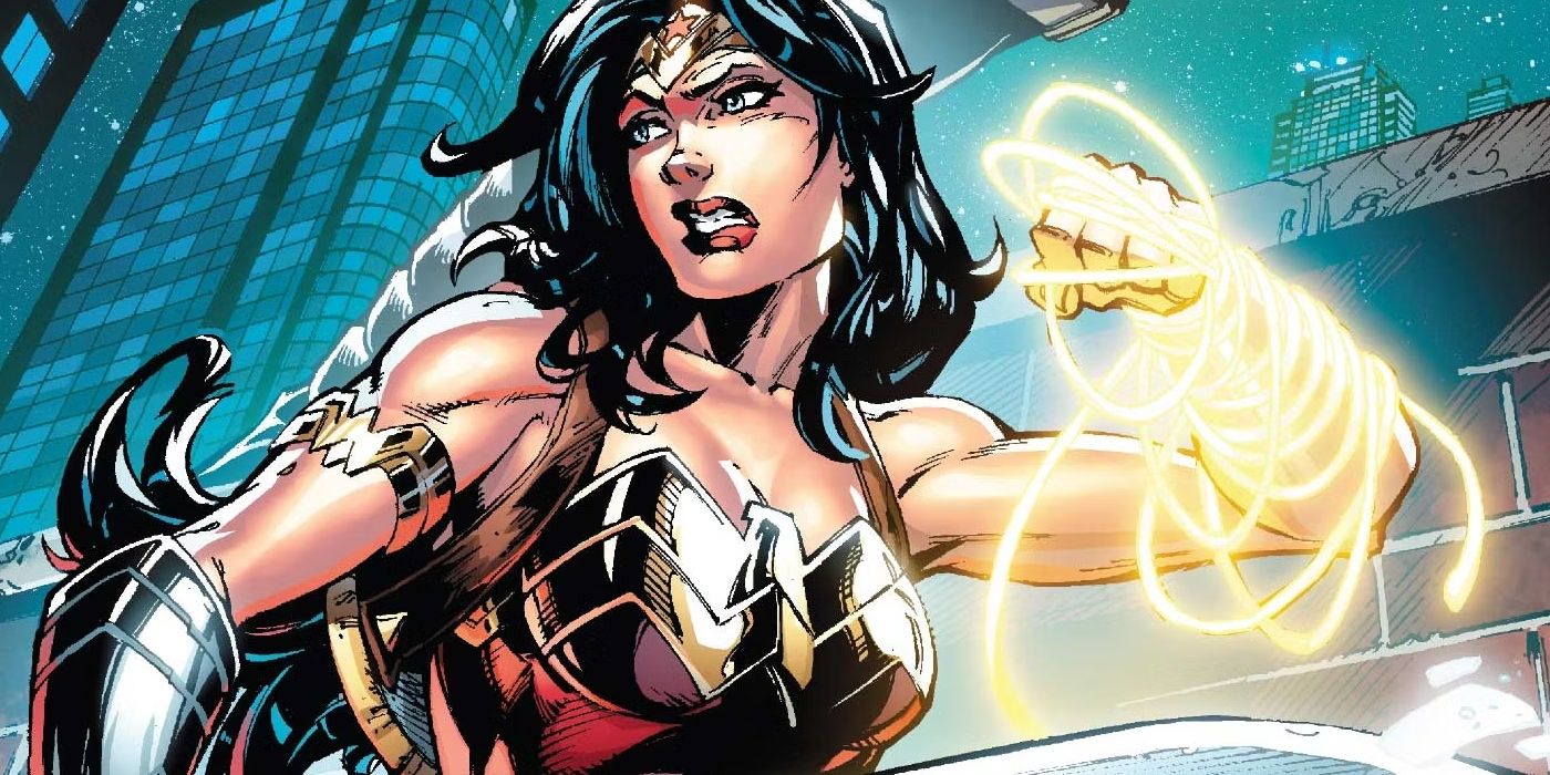 Wonder Woman using her Lasso in DC Comics
