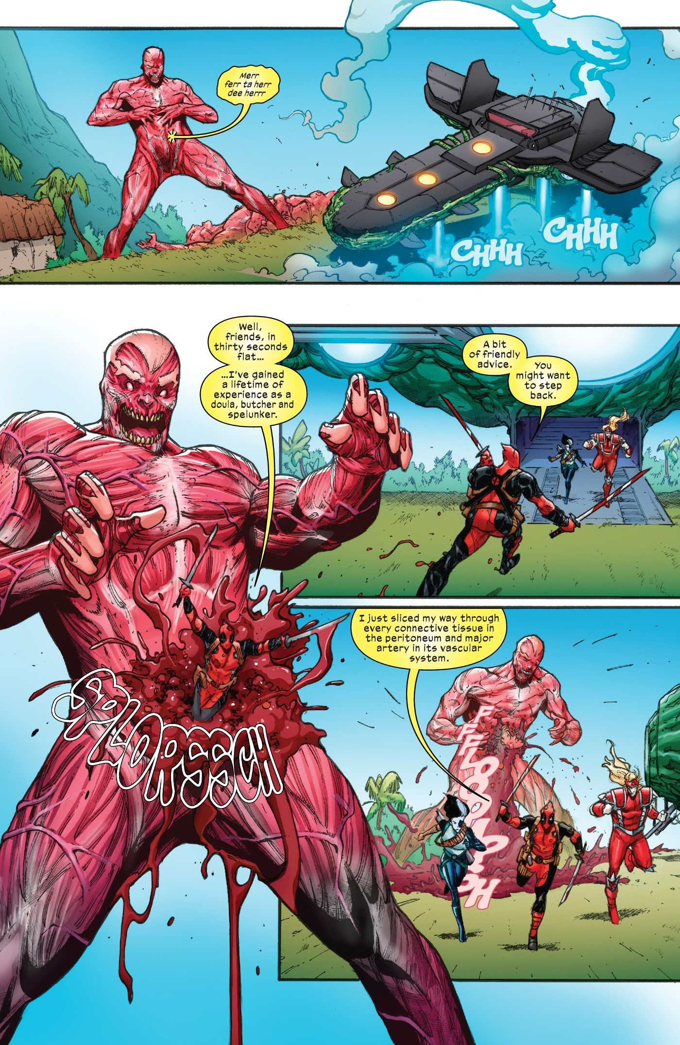 X-Force #38 Deadpool Killing Attack em Titan Giant