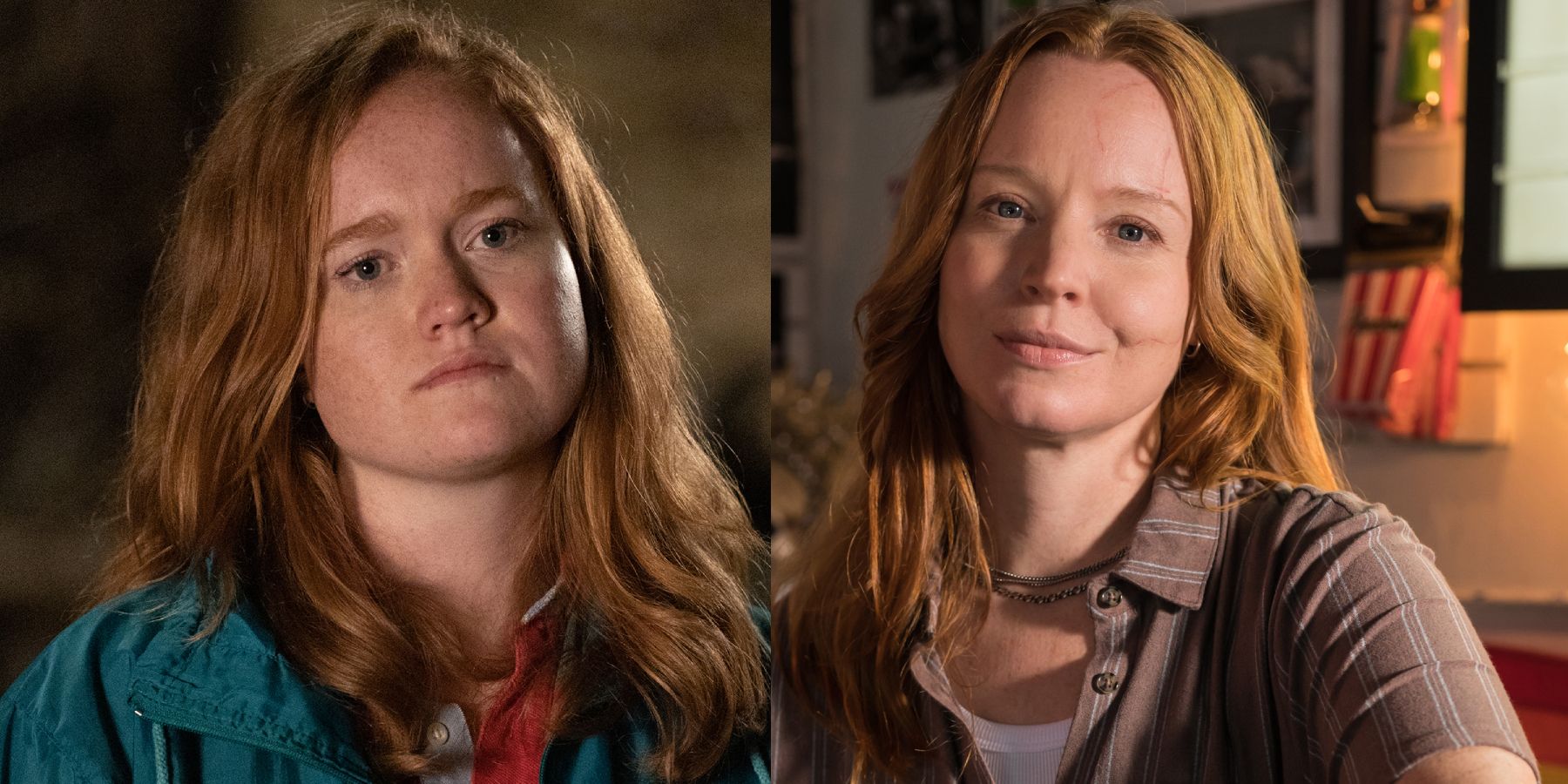 Liv Hewson and Lauren Ambrose as Vanessa in Yellowjackets
