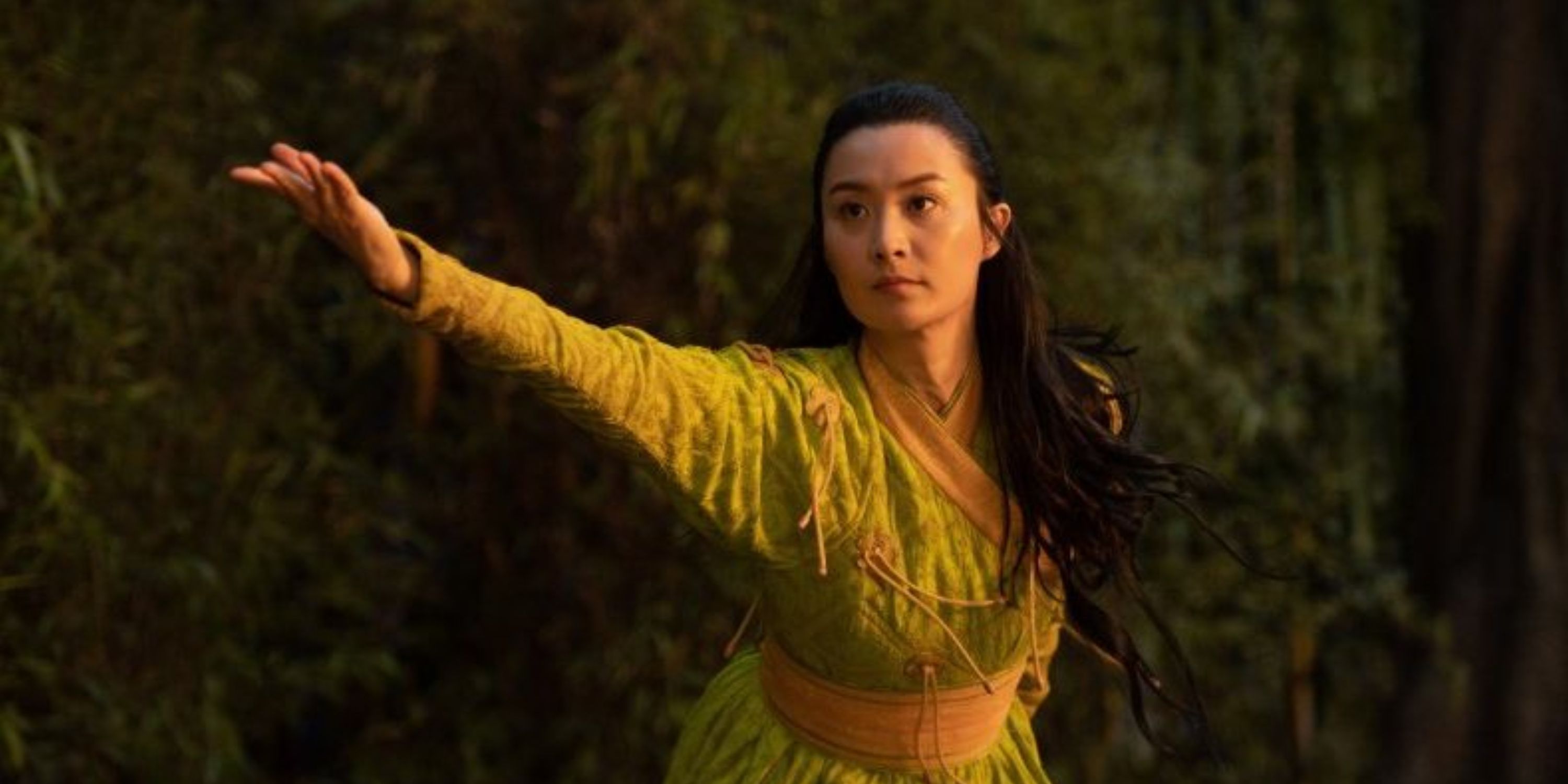 Ying Li outdoors in Shang-Chi and the Legend of the Ten Rings