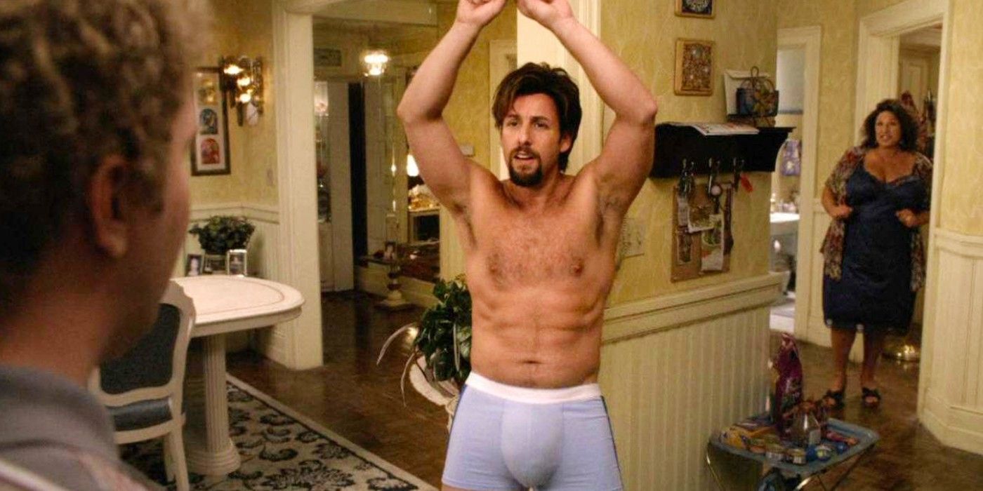 Adam Sandler dancing shirtless in You Don't Mess with the Zohan