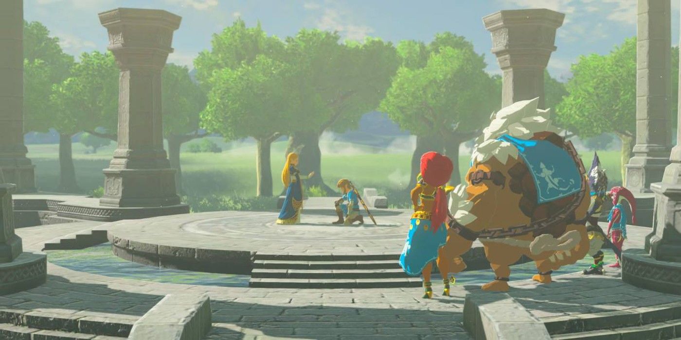 Image of the 'Subdued Ceremony' memory from The Legend of Zelda: Breath of the Wild.