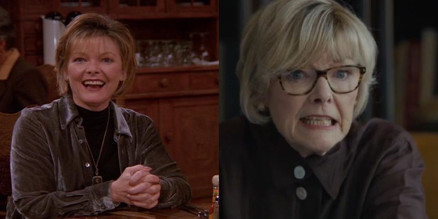 A split image of Jane Curtin from 3rd Rock from the Sun and Can You Ever Forgive Me?