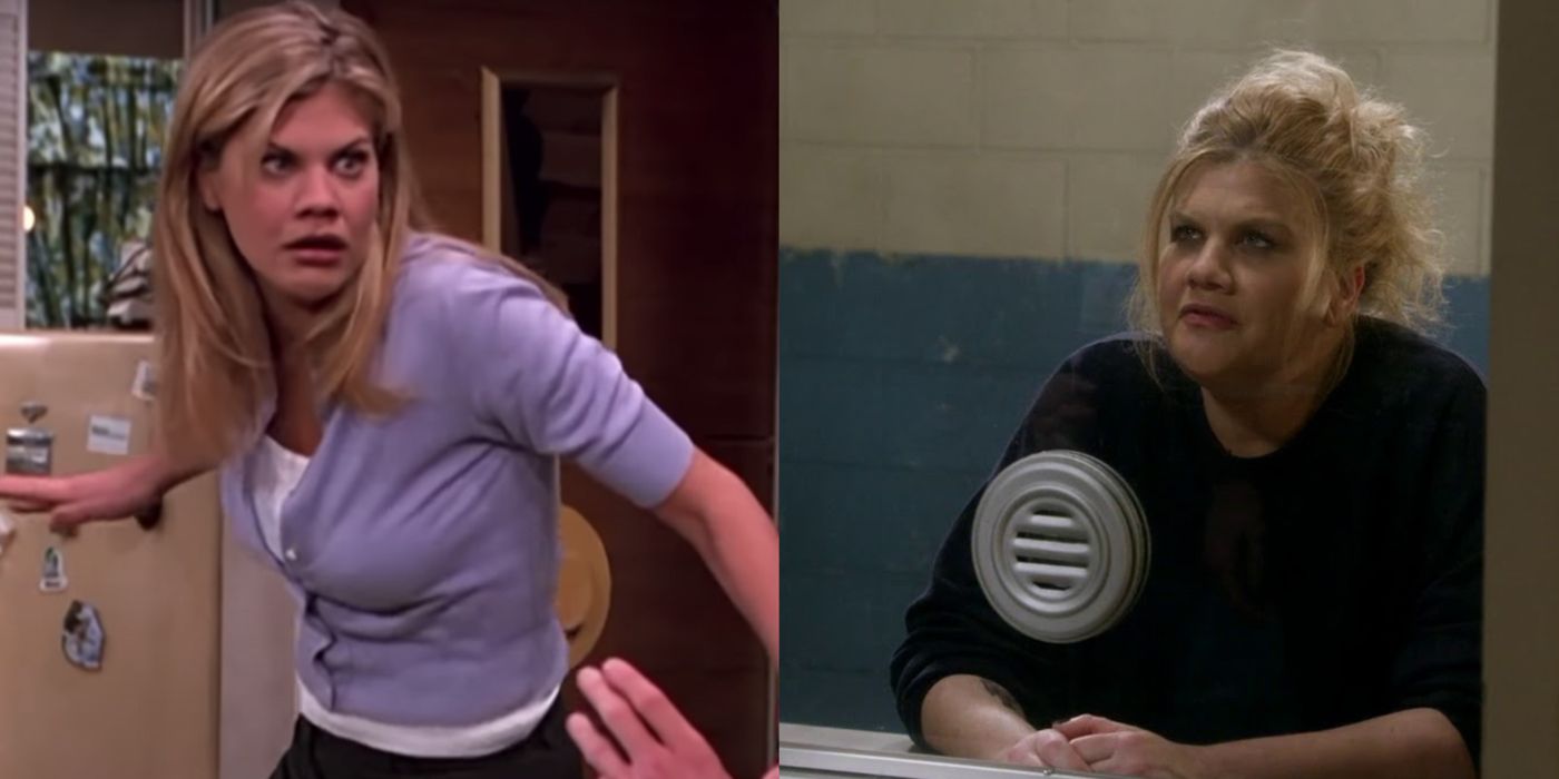 A split image of Kristen Johnson as Sally from 3rd Rock from the Sun and Tammy from Mom