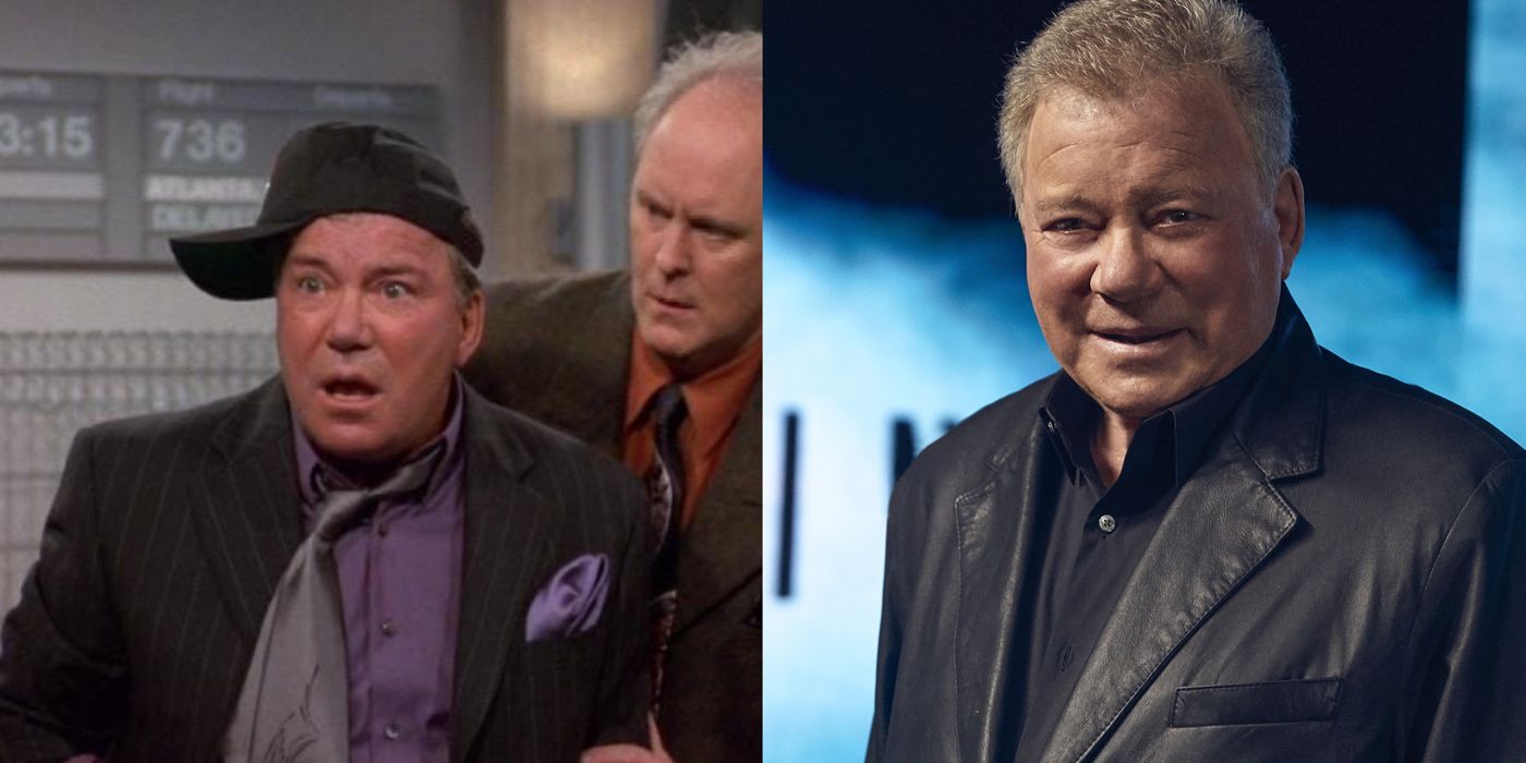 A split image of William Shatner from 3rd Rock from the Sun and The UnXplained