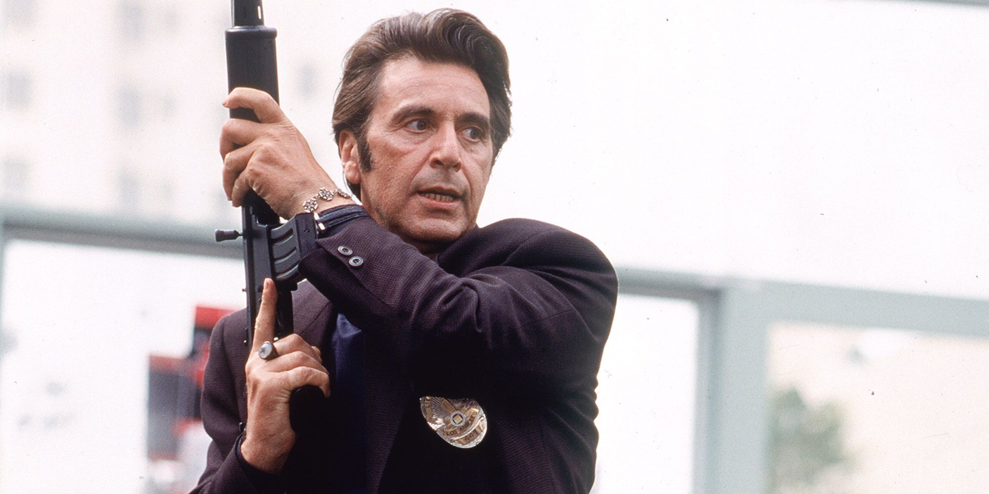 Al Pacino with a machine gun in Heat