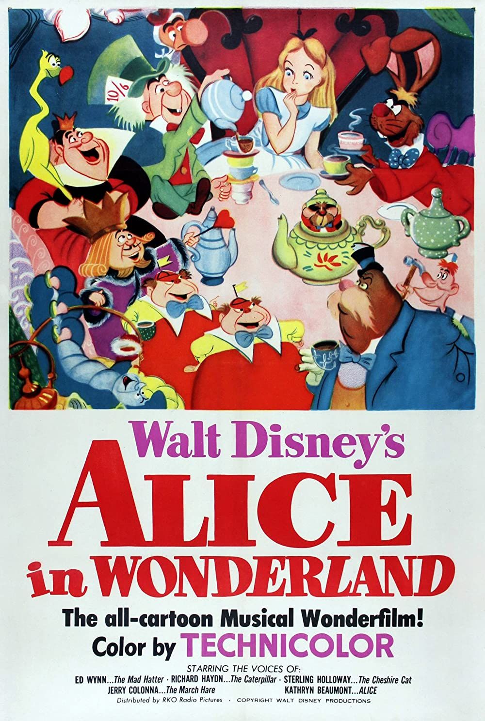 Alice in Wonderland animated movie poster