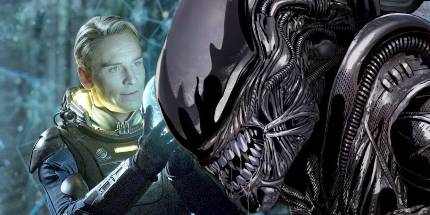 Alien: David and a Xenomorph.