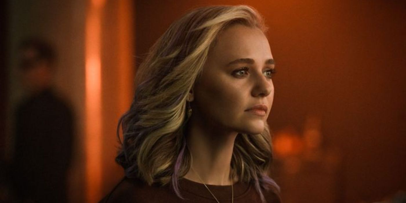 An image of Madison Iseman looking serious in Knights of the Zodiac