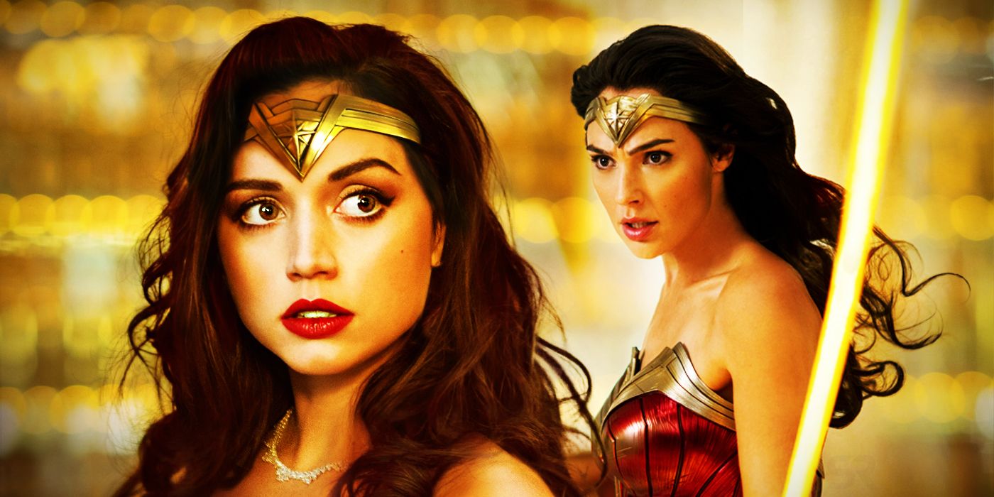 Ana de Armas and Gal Gadot as Wonder Woman.