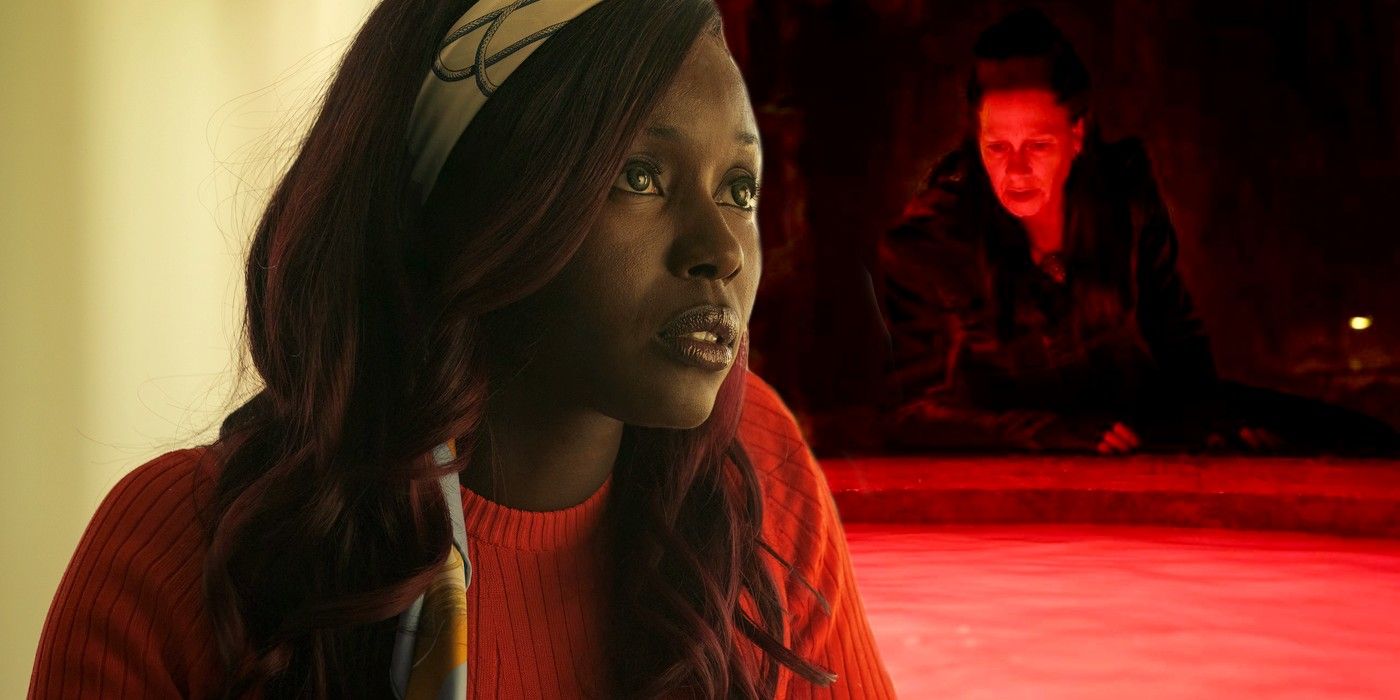 Anna Diop as Kory Starfire and Franka Potente as Mother Mayhem in Titans
