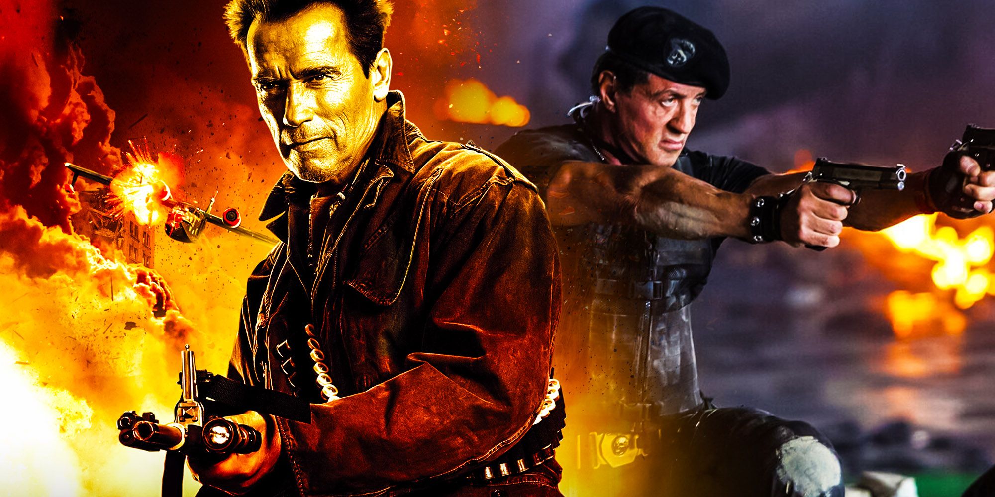 Arnold and sylvester stallone Expendables
