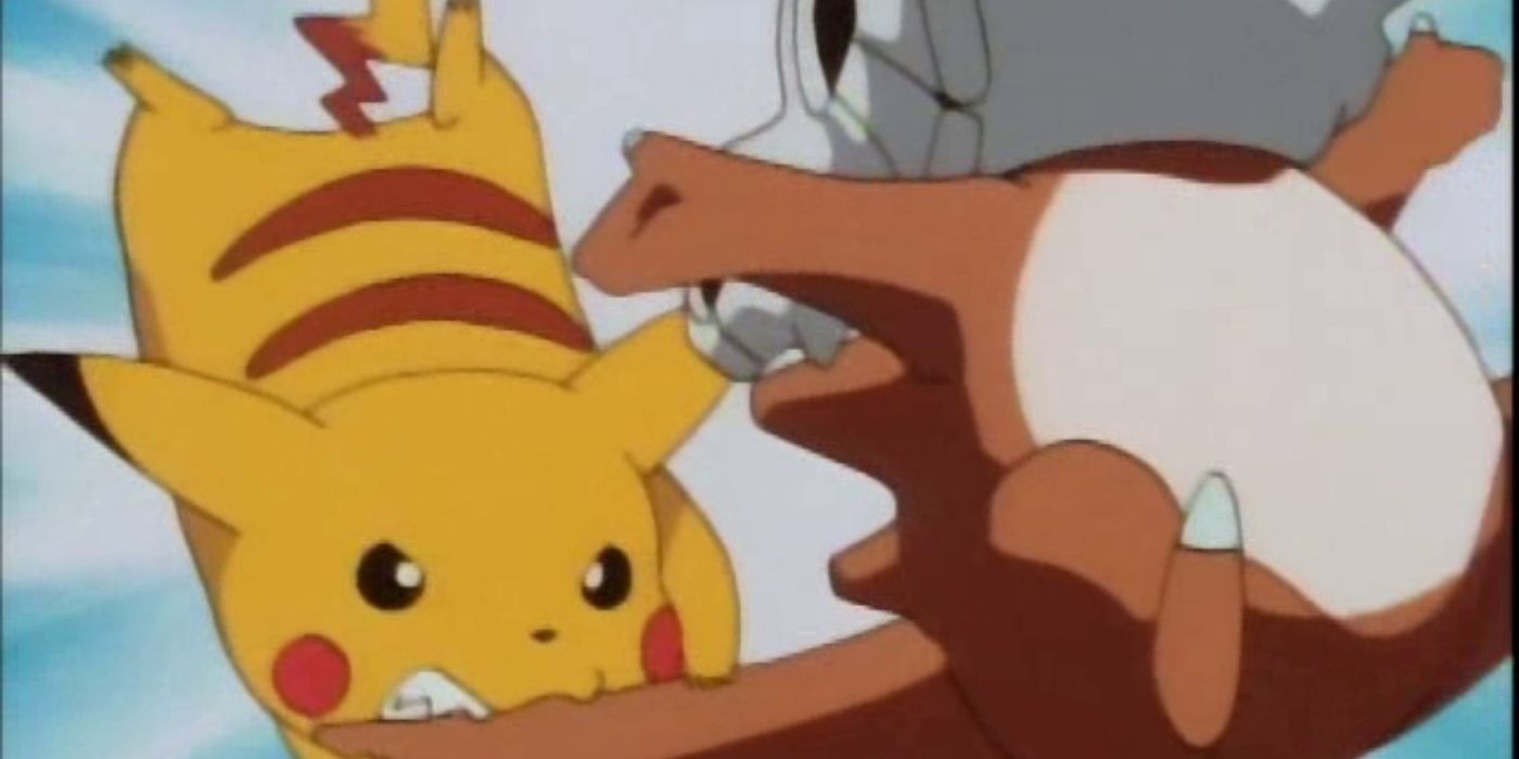 Pokémon's Pikachu vs Cubone. 