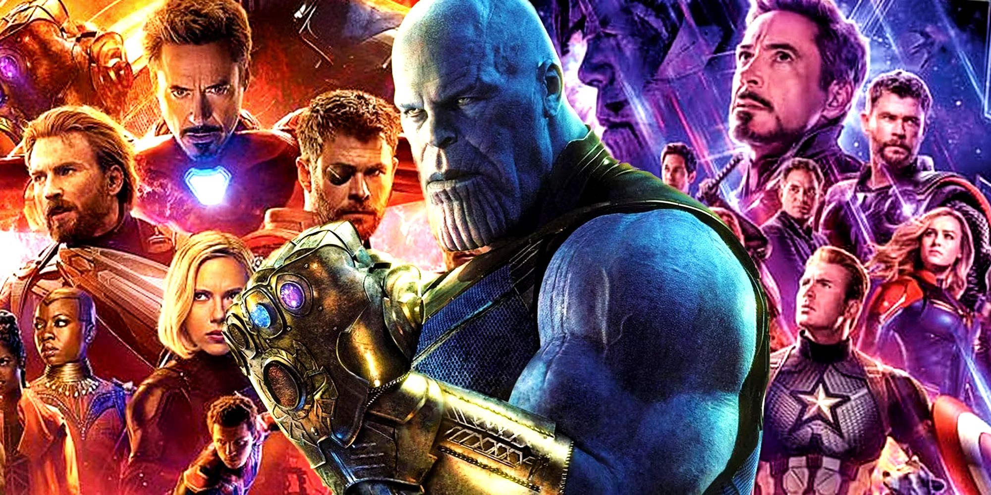 Avengers Infinity War y Endgame con Thanos en MCU Infinity Saga Large