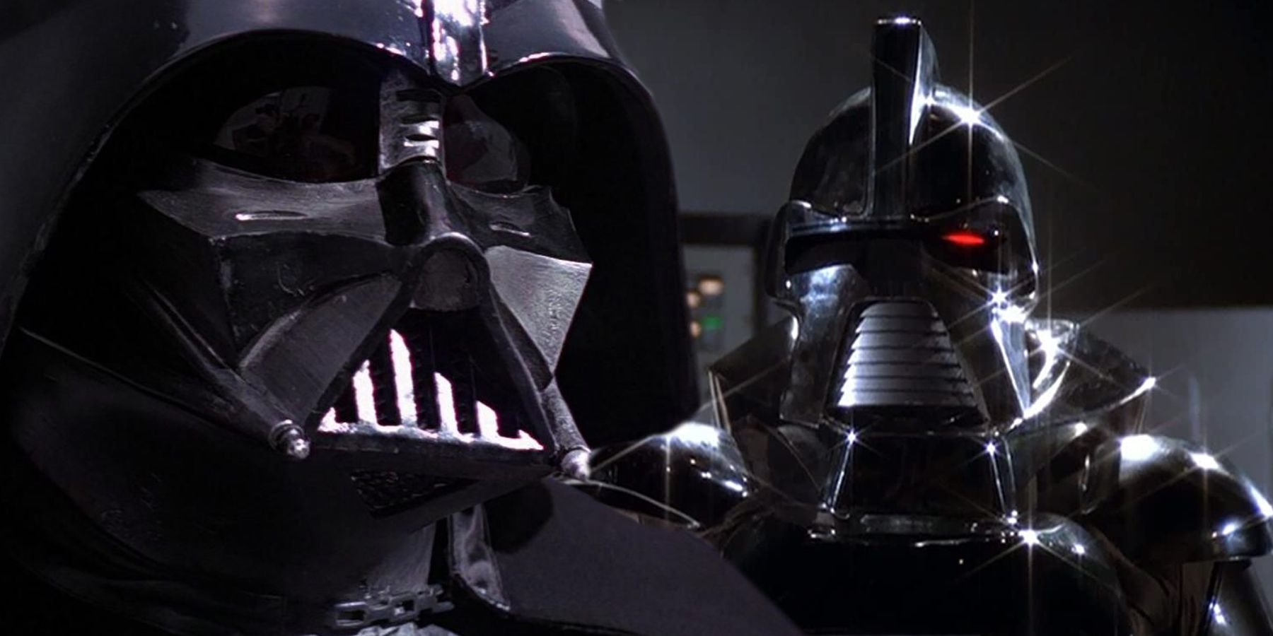 Darth Vader and a Cylon from Star Wars and Battlestar Galactica