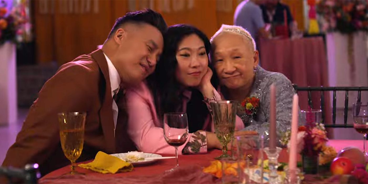 BD Wong, Awkwafina and Lori Tan Chinn in Awkwafina is Nora from Queens season 3