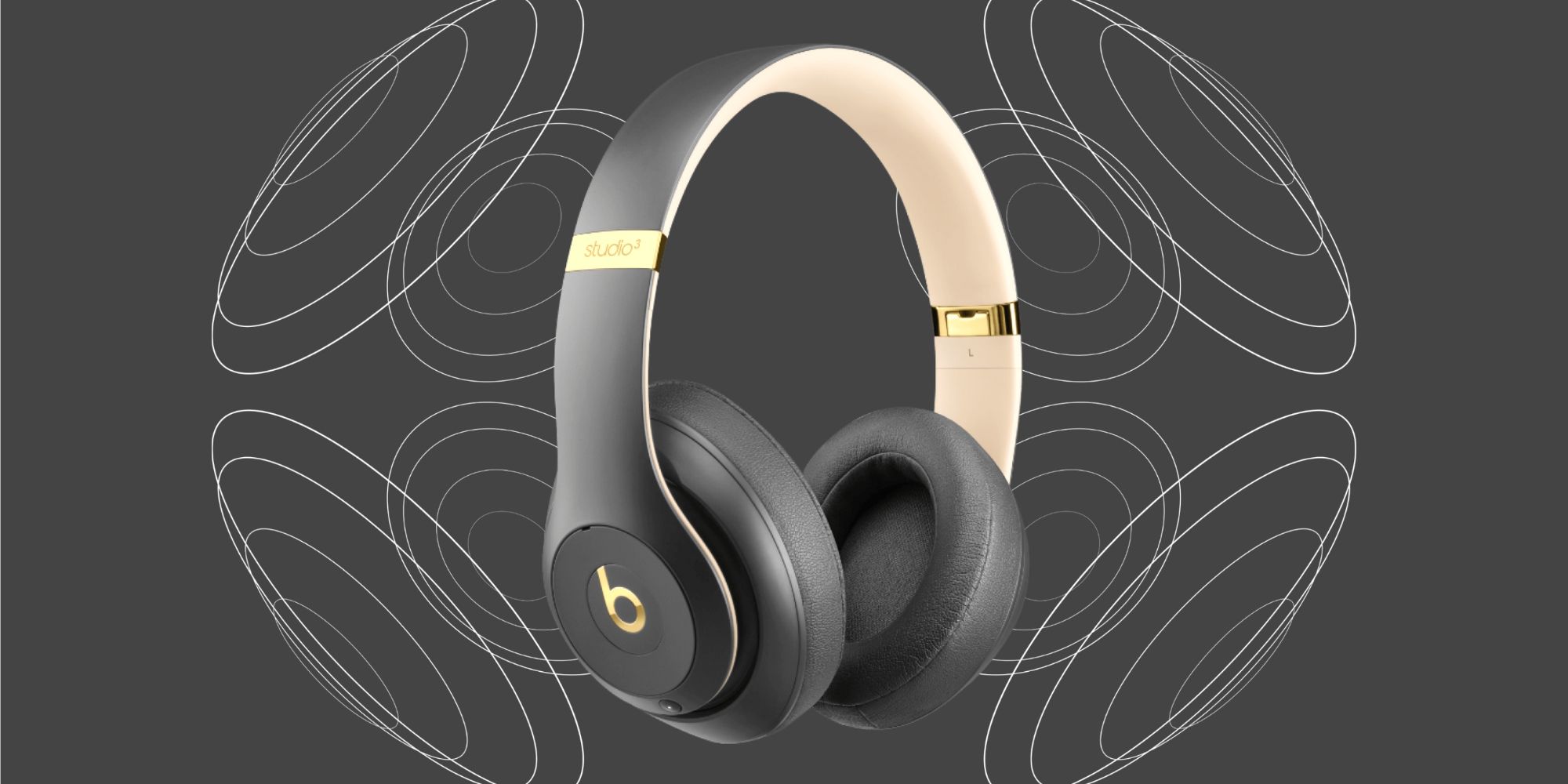 Beats Studio 3 wireless headphones in Shadow gray color