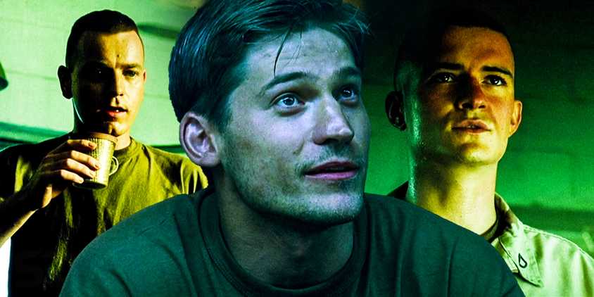 Collage of Ewan McGregor, Nikolaj Coster-Waldau and Orlando Bloom in Black Hawk Down