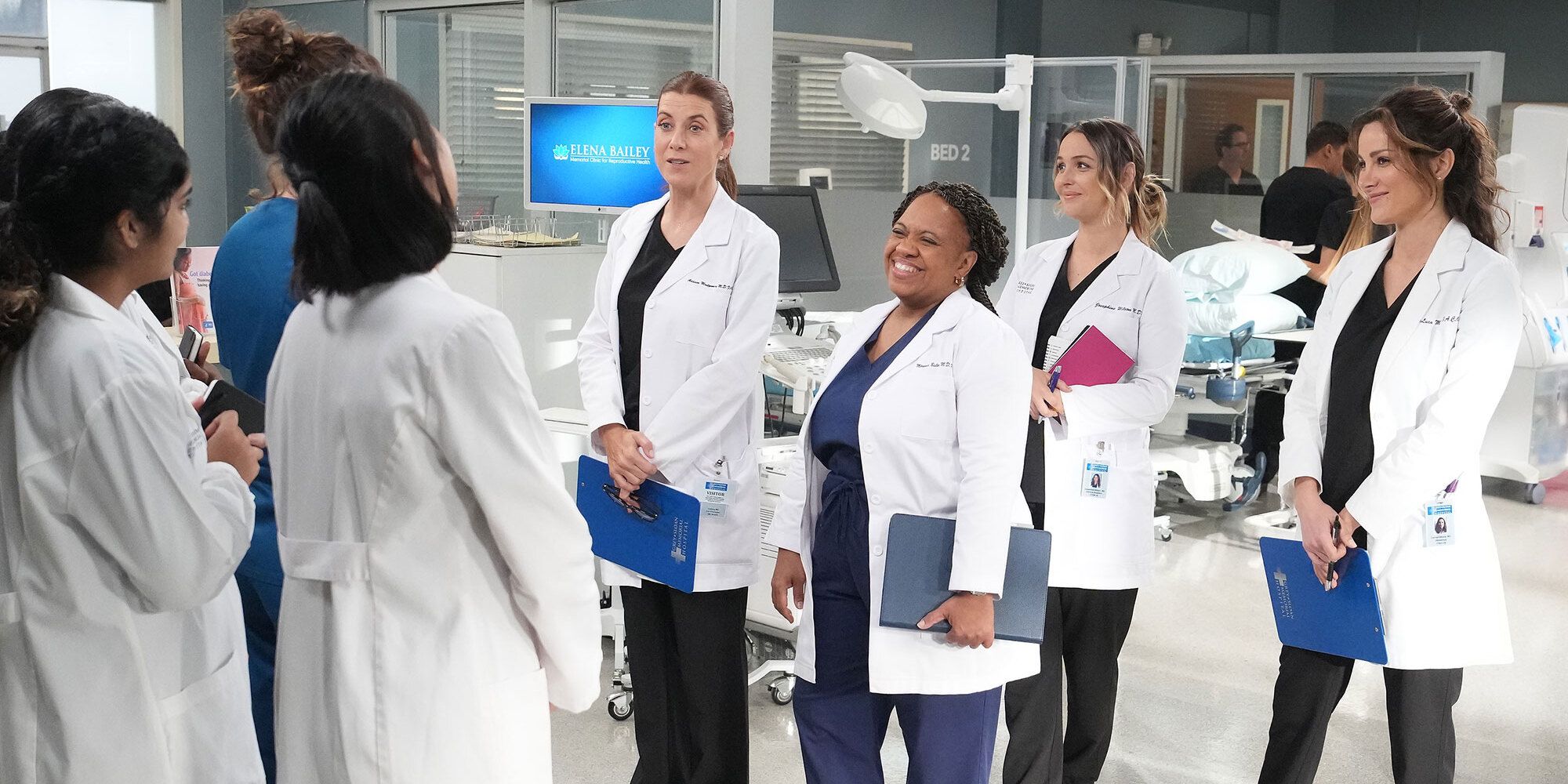 Addison, Bailey, Jo & Carina Wearing Black Scrubs In Grey's Anatomy Season 19