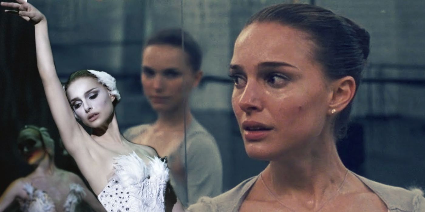 A composite image of Natalie Portman from Black Swan