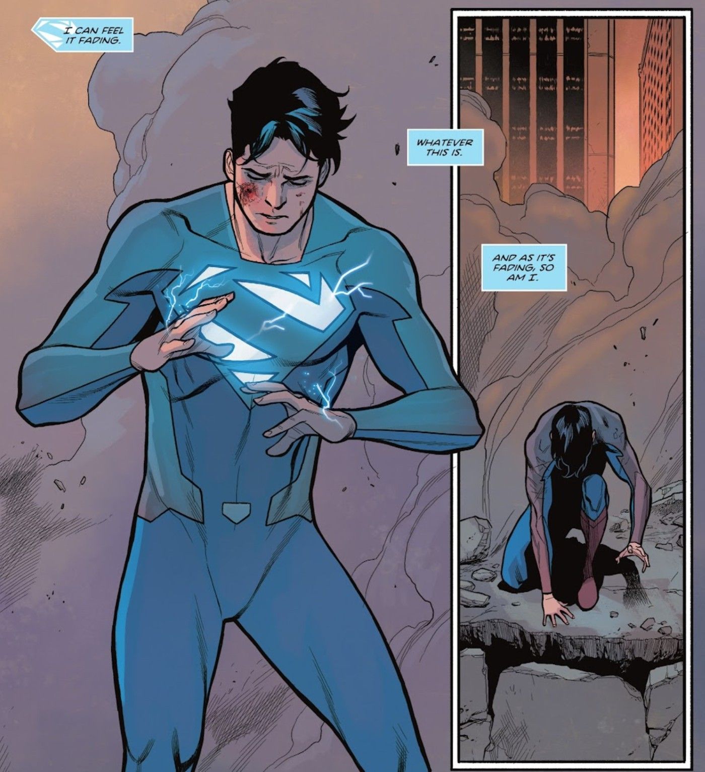 Blue Superman Jon Kent Feeling Weak