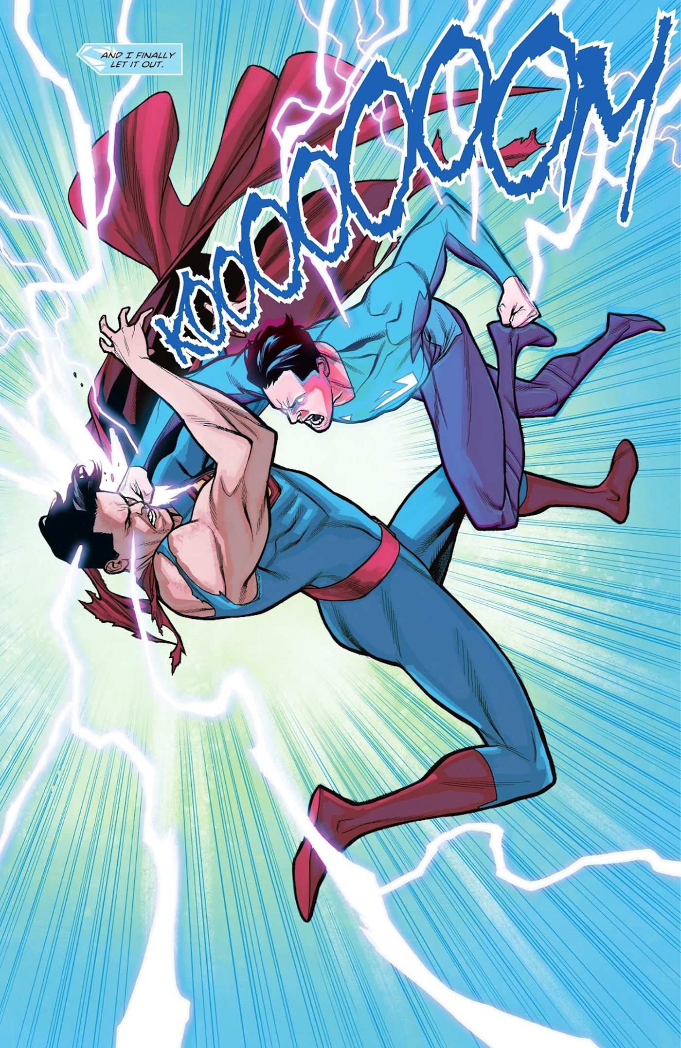Blue Superman Jon Kent Punches Ultraman