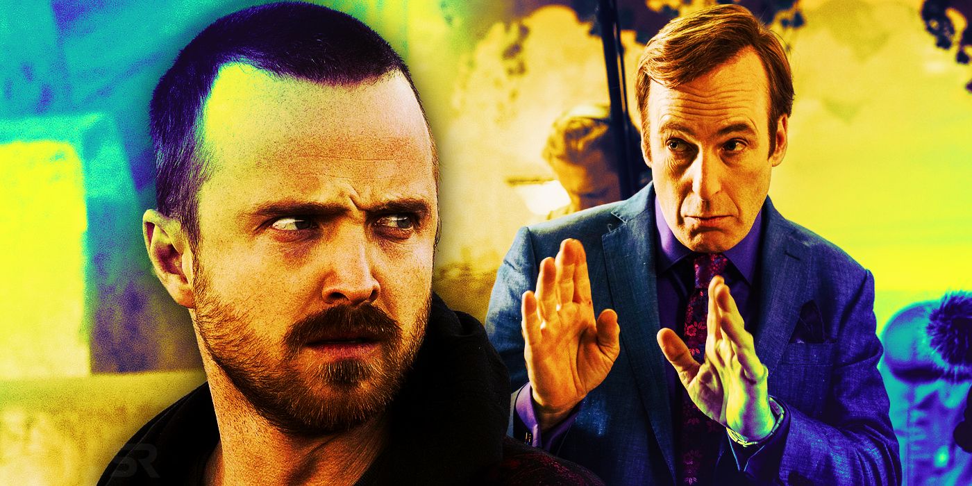 Split image of Jesse in Breaking Bad and Saul in Better Call Saul