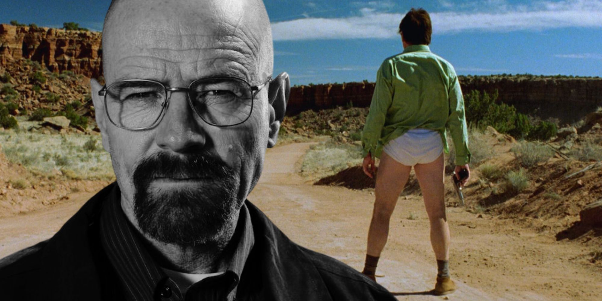 Composite image of Walter White in Breaking Bad