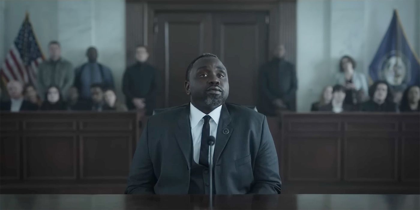 Tayo Michaels (Brian Tyree Henry) sitting in court in Class of 09.