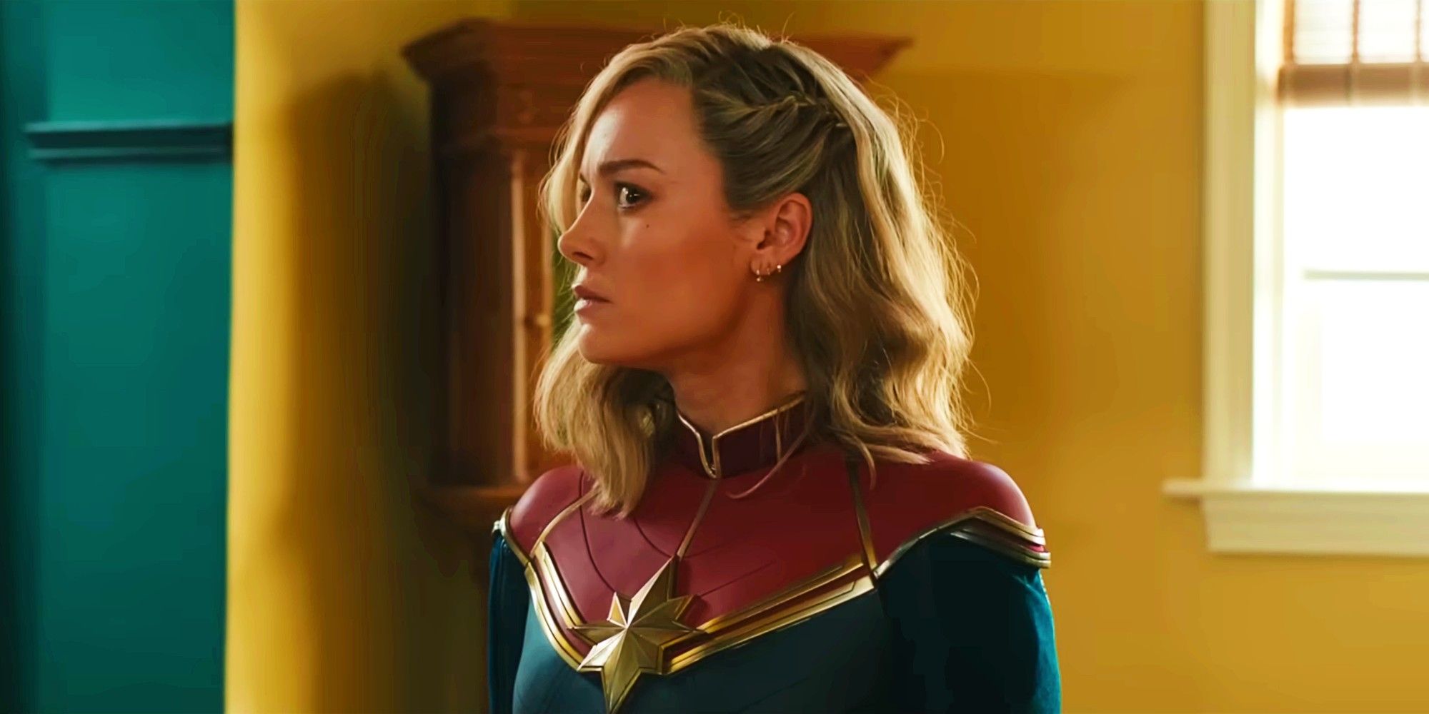 Brie Larson As Carol Danvers Giving Side Eye in The Marvels Trailer