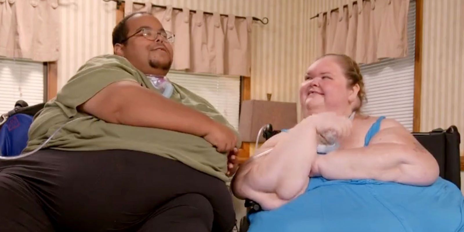 Caleb Willingham and Tammy Slaton from 1000 lb Sisters smiling at diet rehab