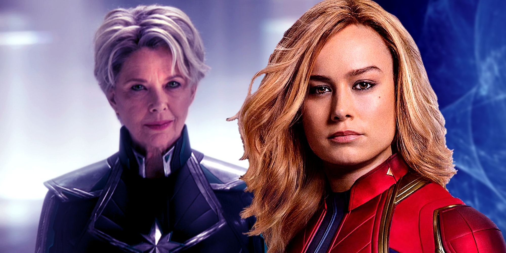 Carol Danvers and Mar Vell the Supreme Intelligence in Captain Marvel