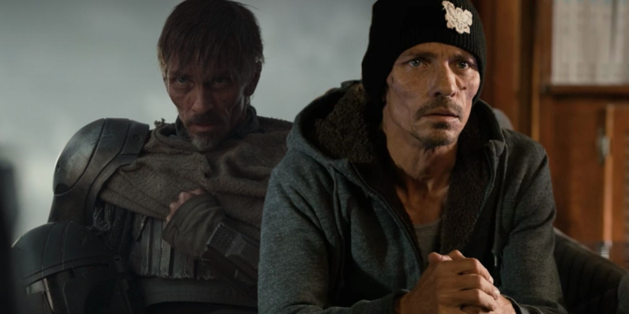 Charles Baker as a Mandalorian scount and Skinny Pete from Breaking Bad