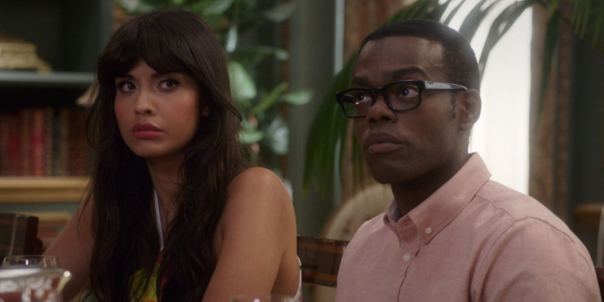 Tahani and Chidi in The Good Place