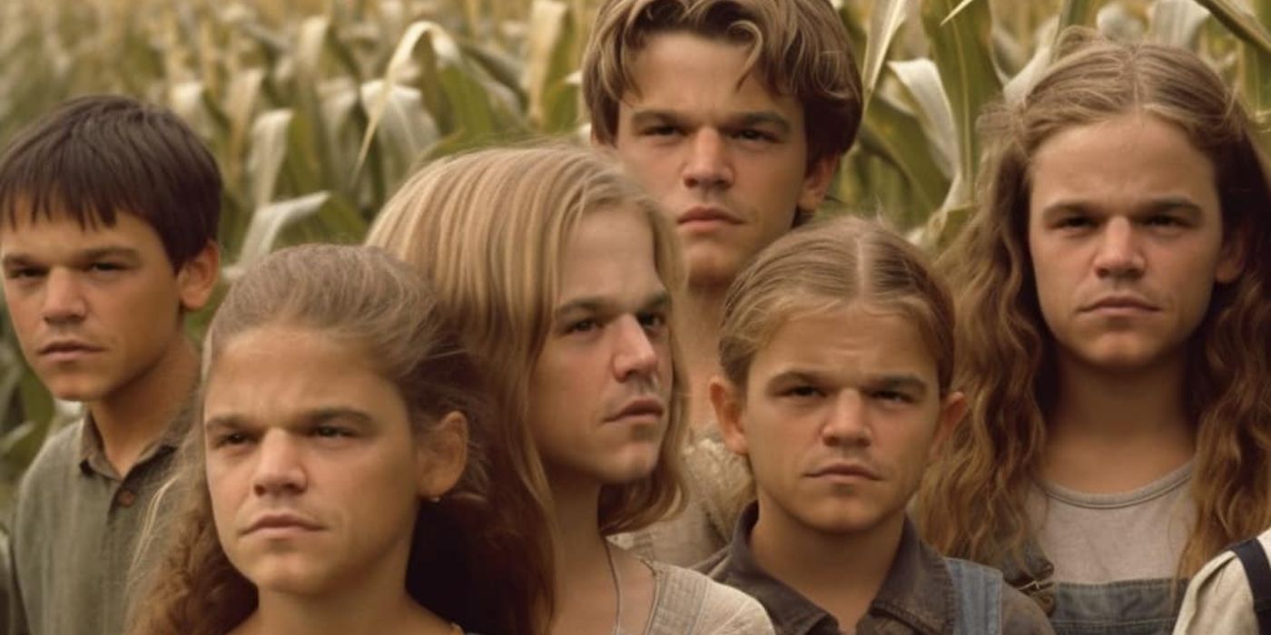 Children of the Bourne by Fahad Hoda Fan Art Matt Damon's face mixed with Children of the Corn