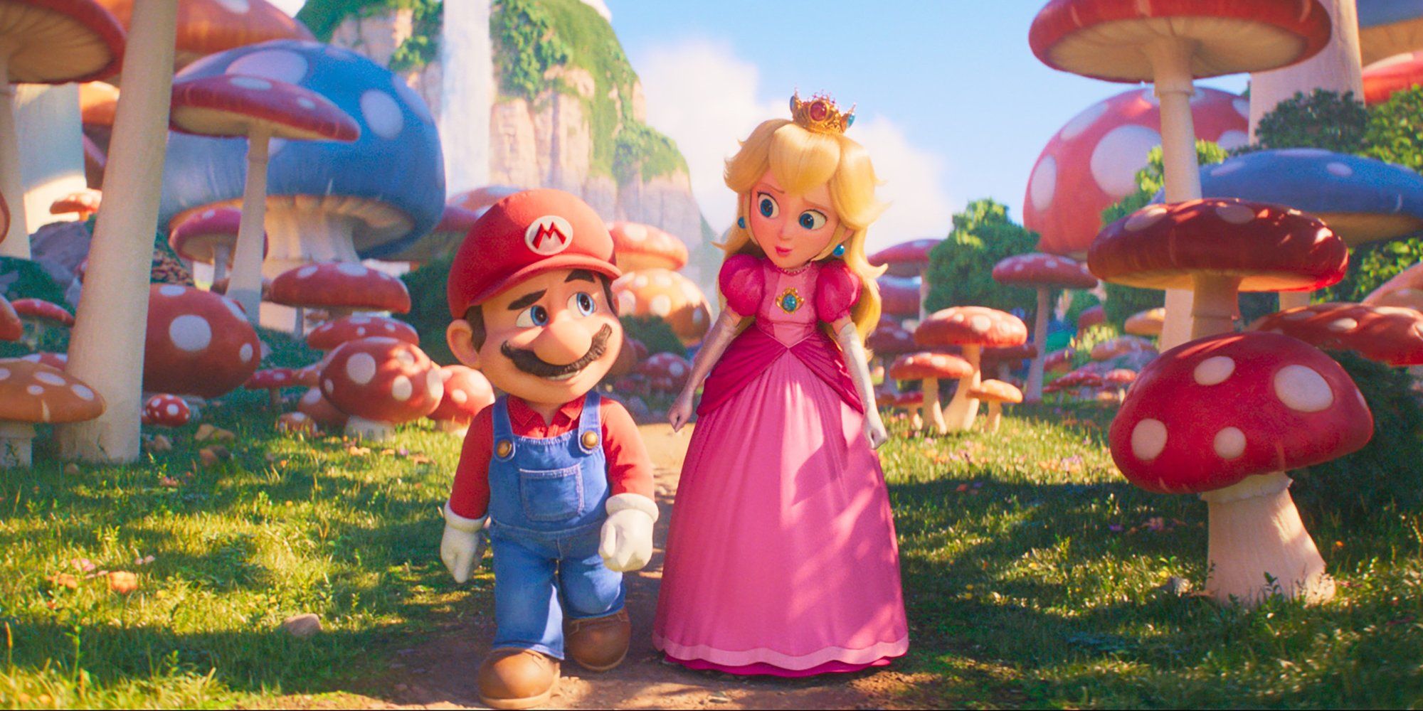 Chris Pratt interprète Mario et Anya Taylor Joy interprète Peach dans le film Super Mario Bros
