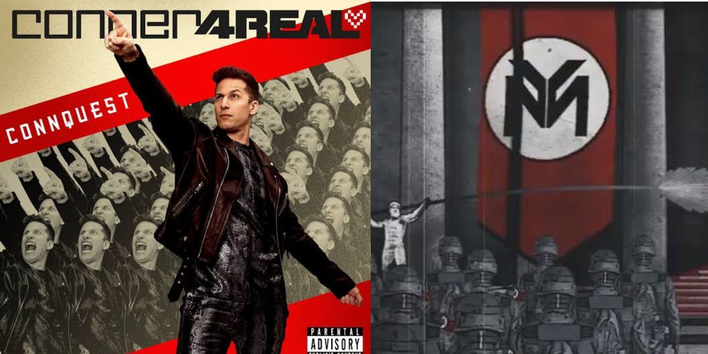 Connquest album cover and a scene from Nicki Minja Only Video