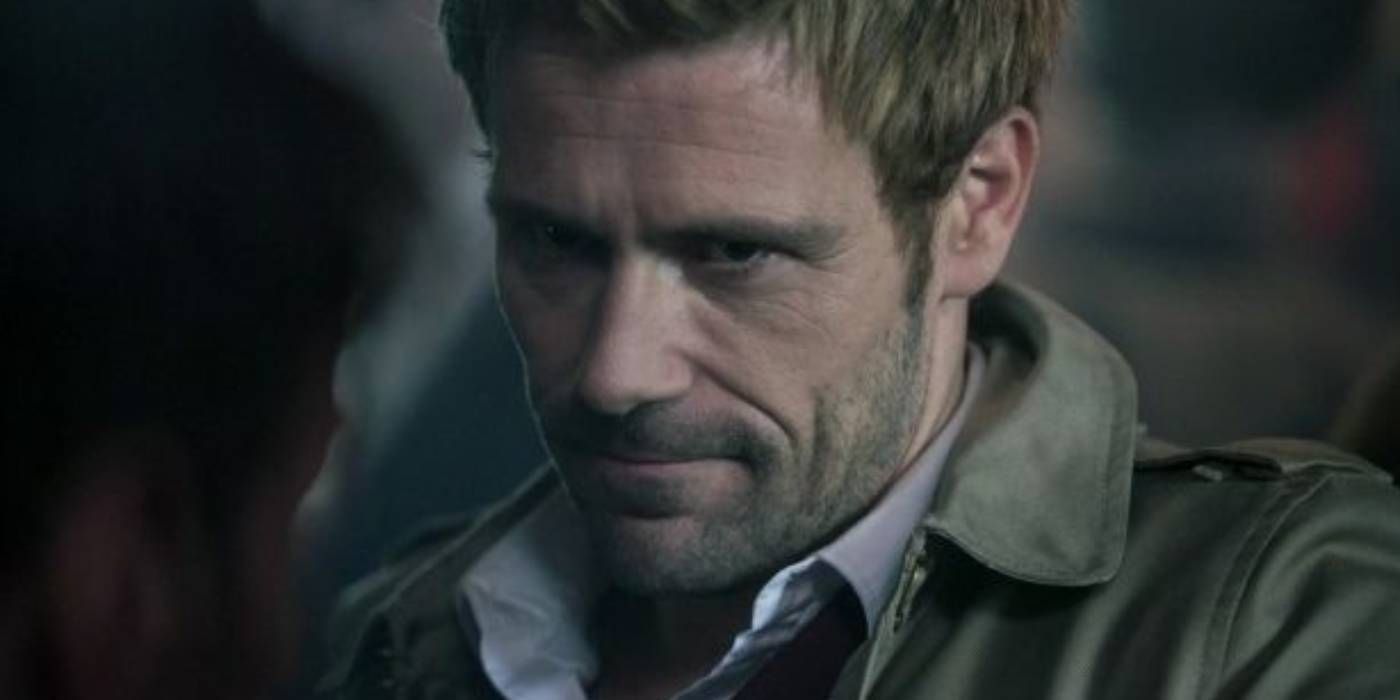 Matt Ryan as John Constantine looking disappointed in Constantine.