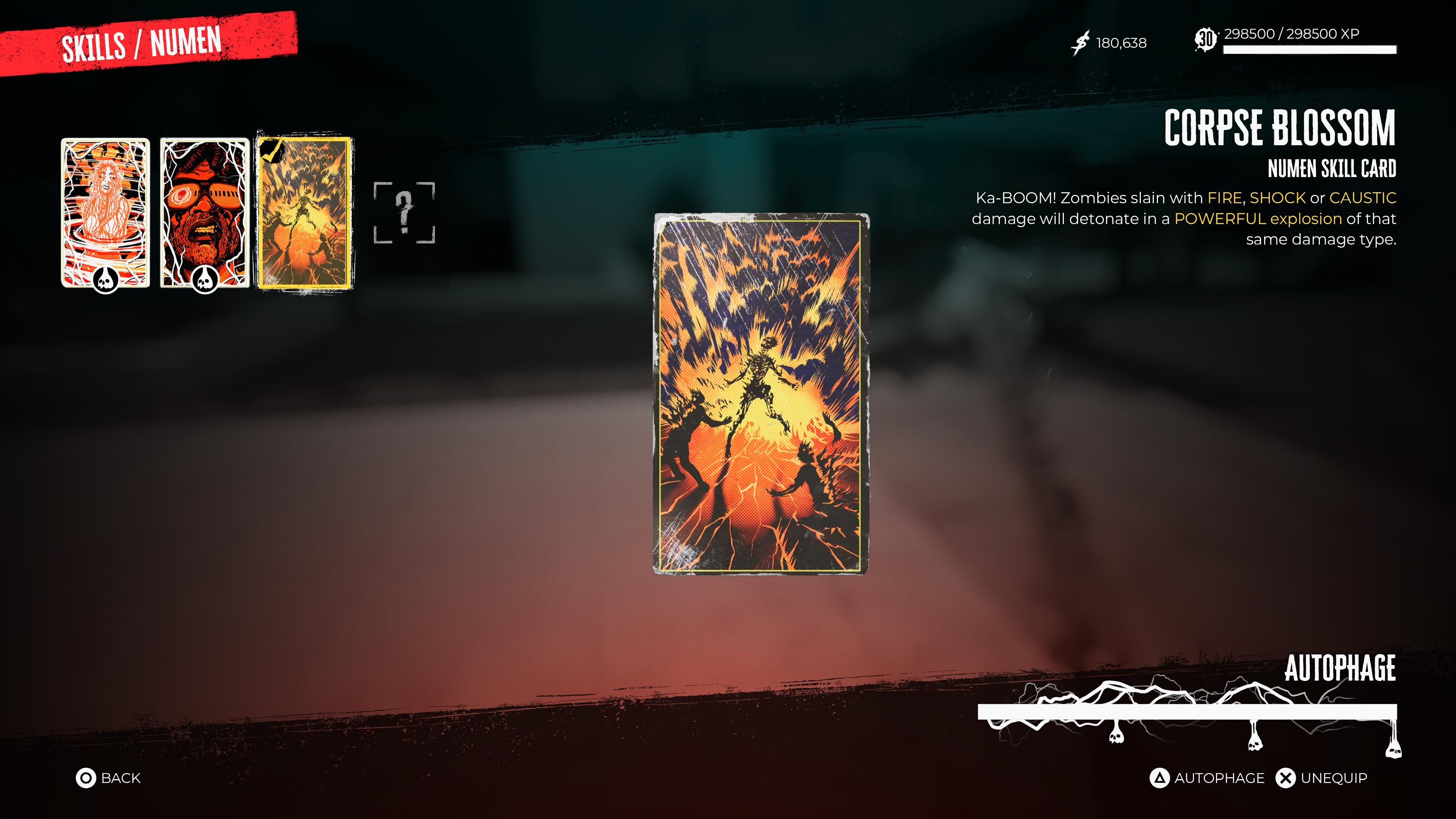 Tarjeta de Habilidad Corpse Blossom en Dead Island 2