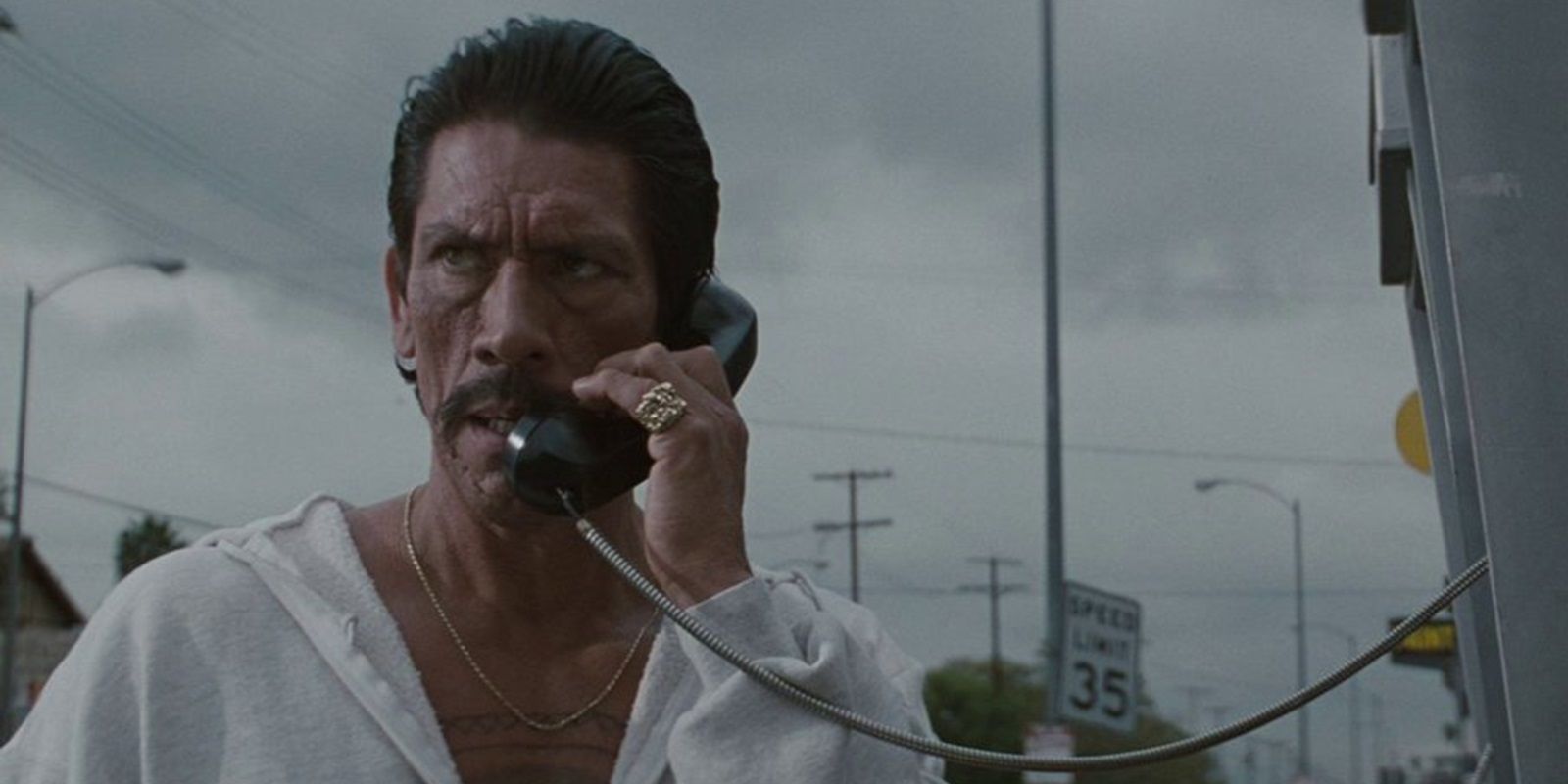 Danny Trejo on the phone in Heat