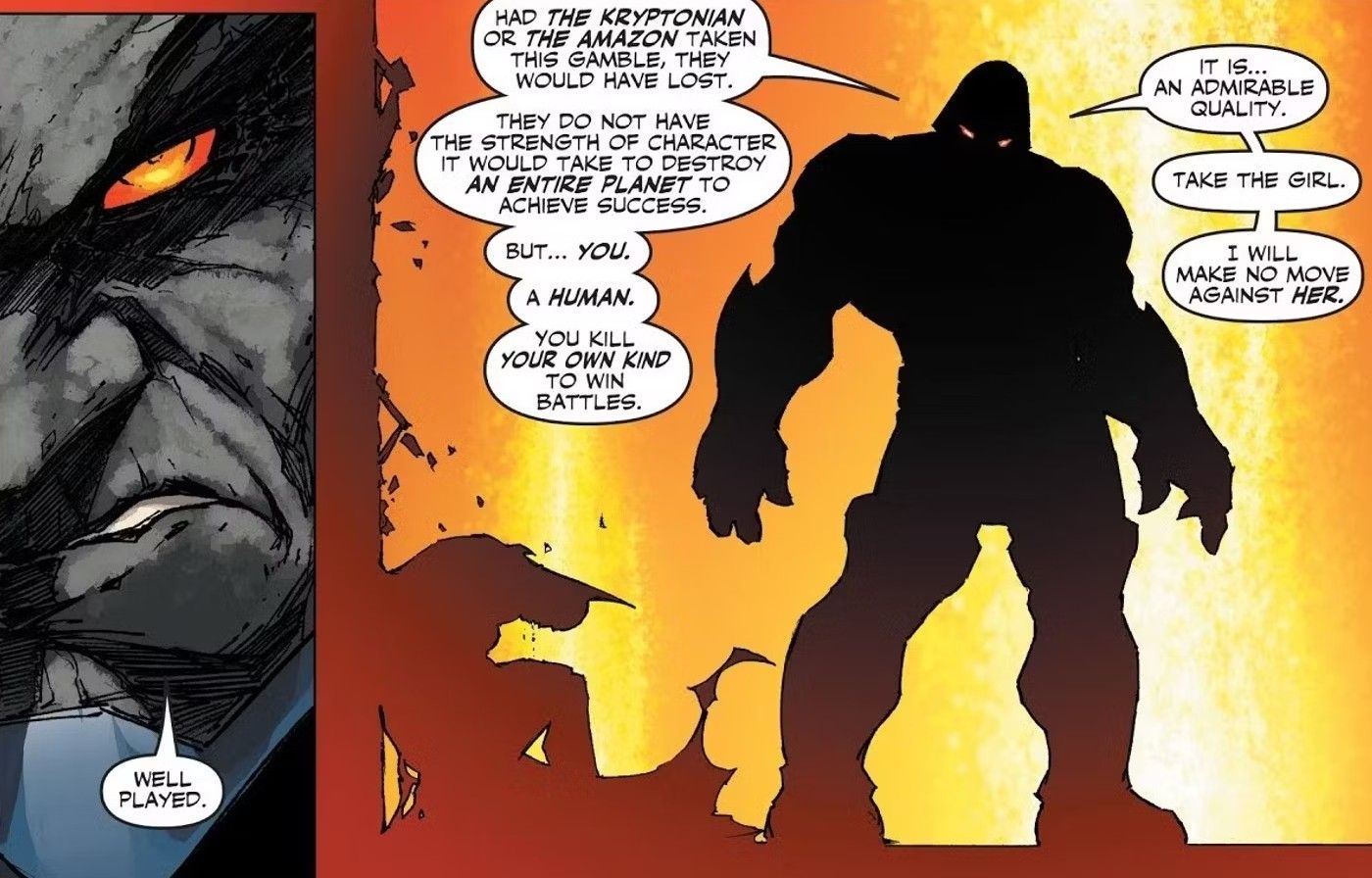 darkseid admires batman