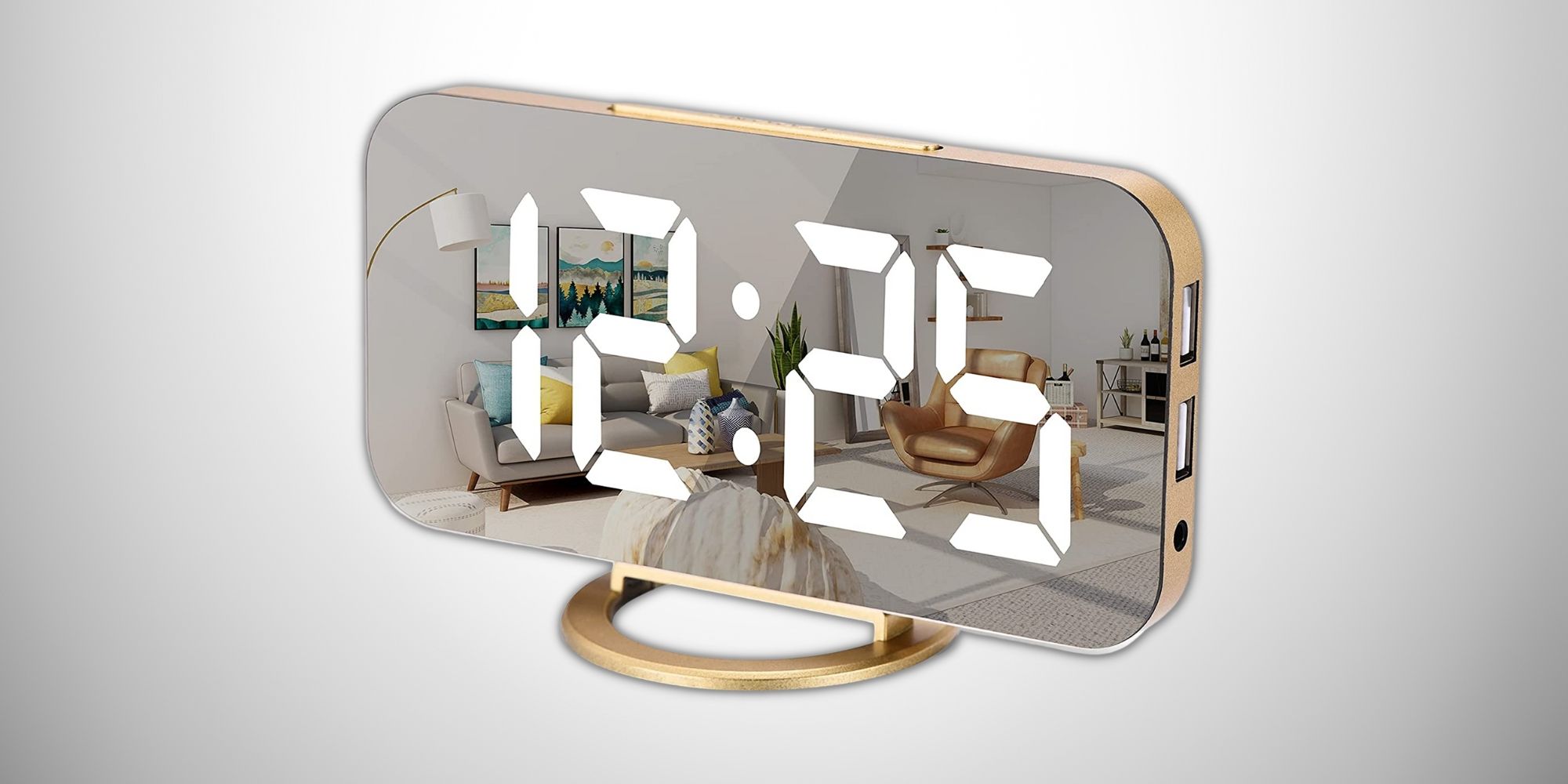 Digital Mirrored Alarm Clock