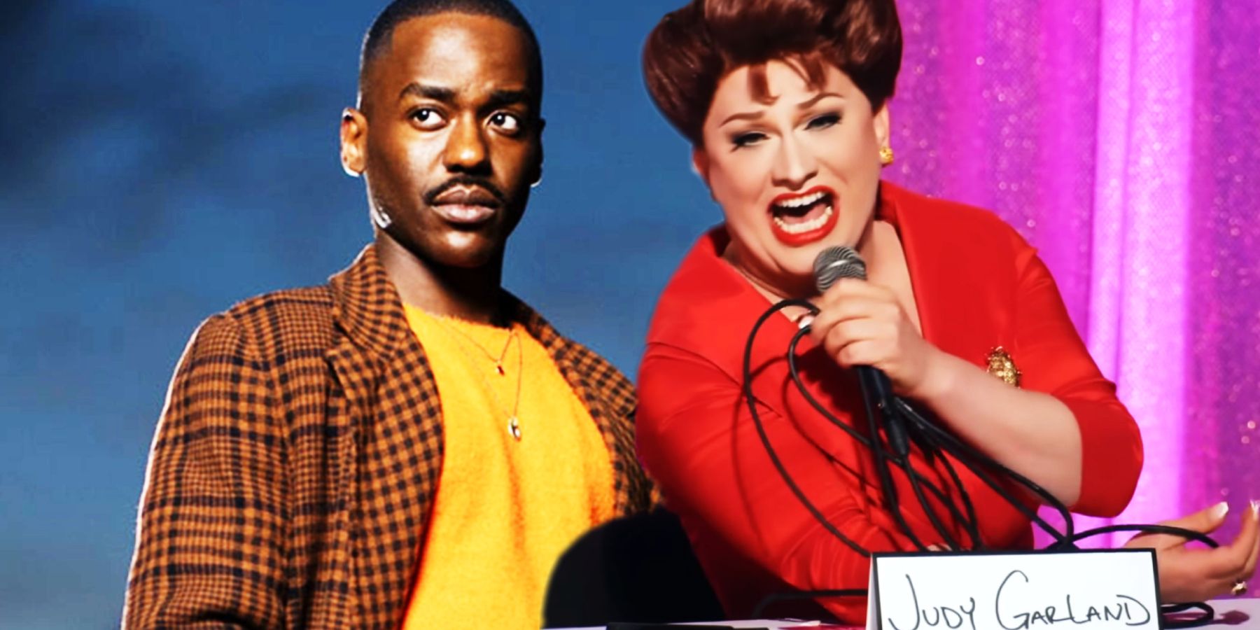 Ncuti Gatwa as the Doctor in Doctor Who and Jinkx Monsoon as Judy Garland on RuPaul&rsquo;s Drag Race