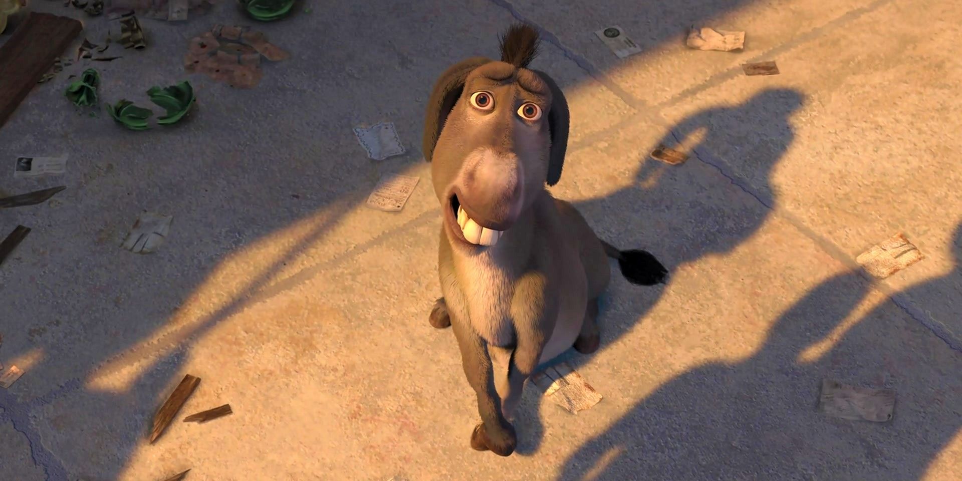 Donkey looking up in Shrek 3